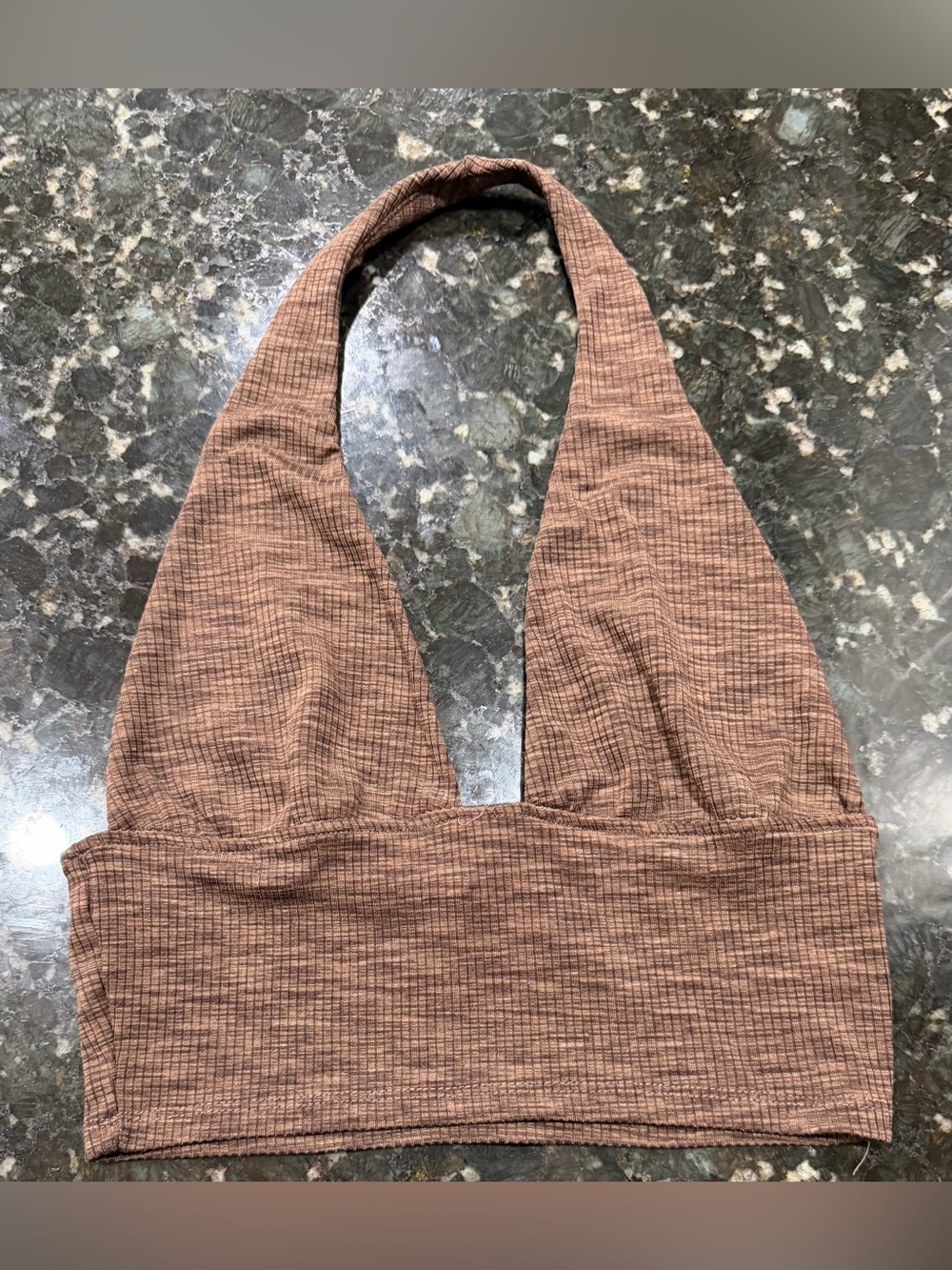 H&M Brown Halter Bralette Top Size Small 🤎